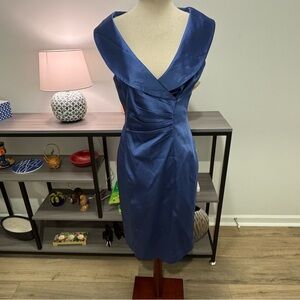 ✨ Vintage Kay Unger New York Blue Silk Evening Dress – Size 8 ✨